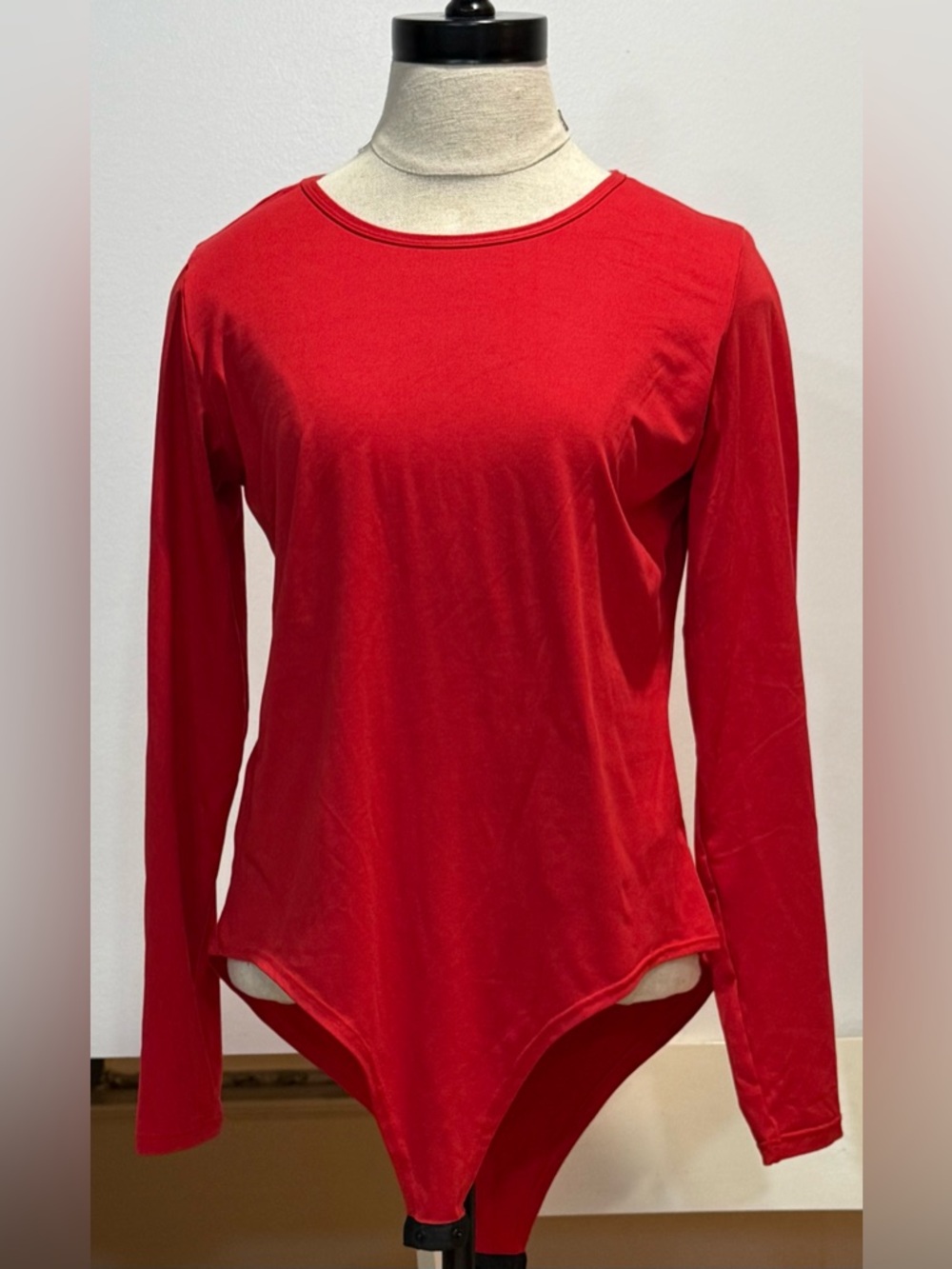 EUC XXL body suit, true to size, long sleeve, round neckline, red
